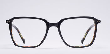 Zu sehen ist eine schwarze eckige Kunststoffbrille.